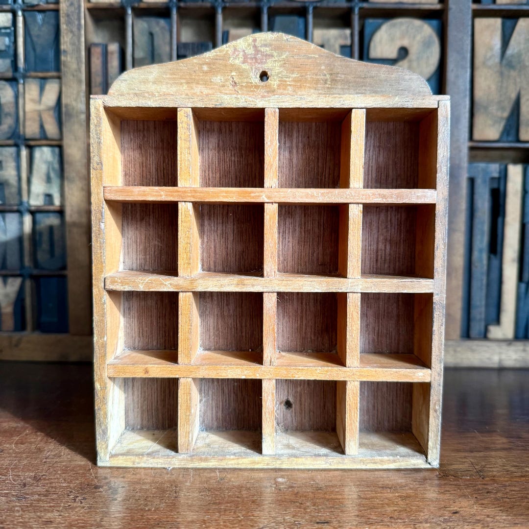 Wooden Thimble Display Shelf, Case. 16 Compartments - Etsy UK