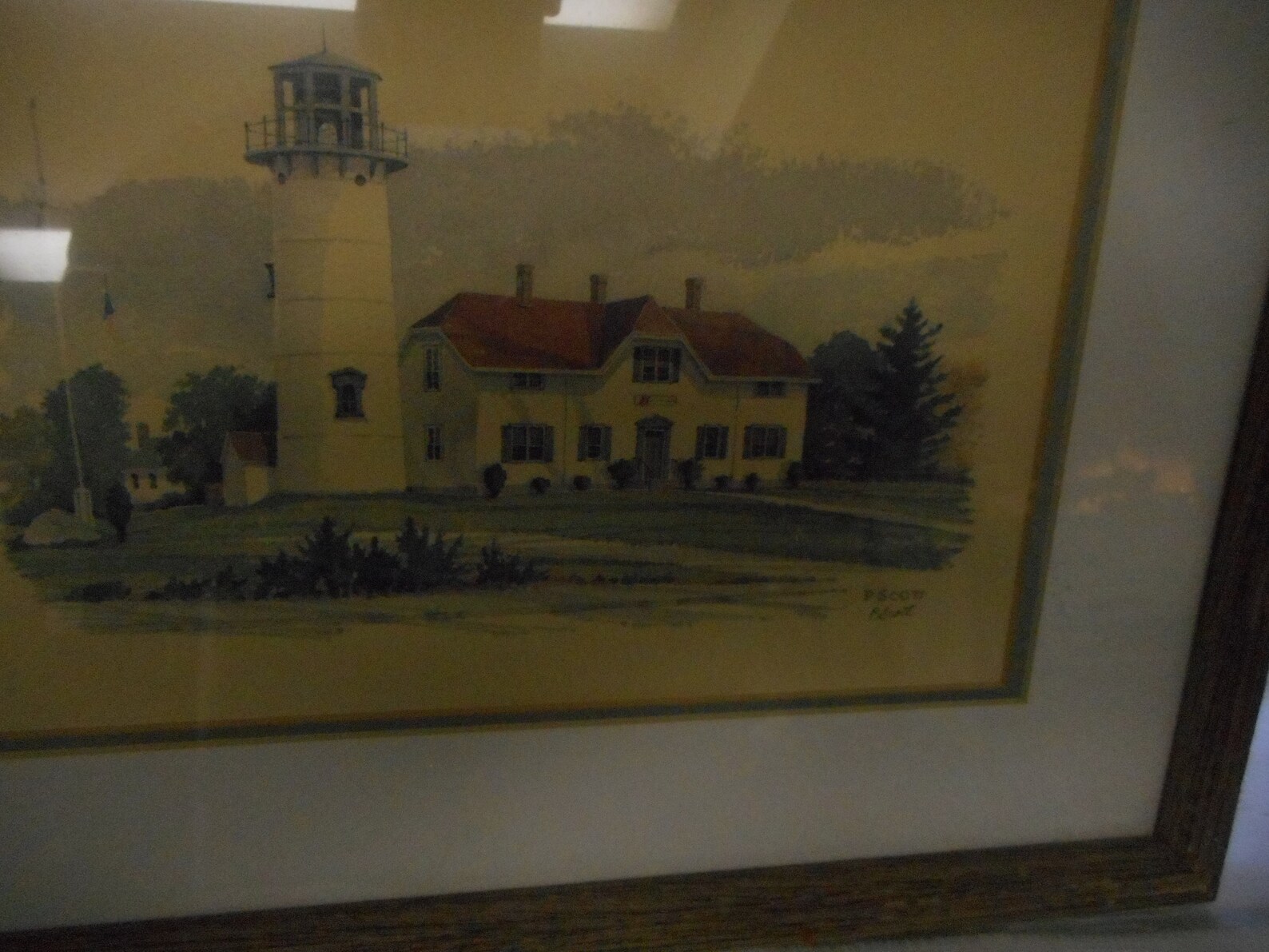 Chatham Ma Print Signed of Chatham Lighthouse Framed and Etsy