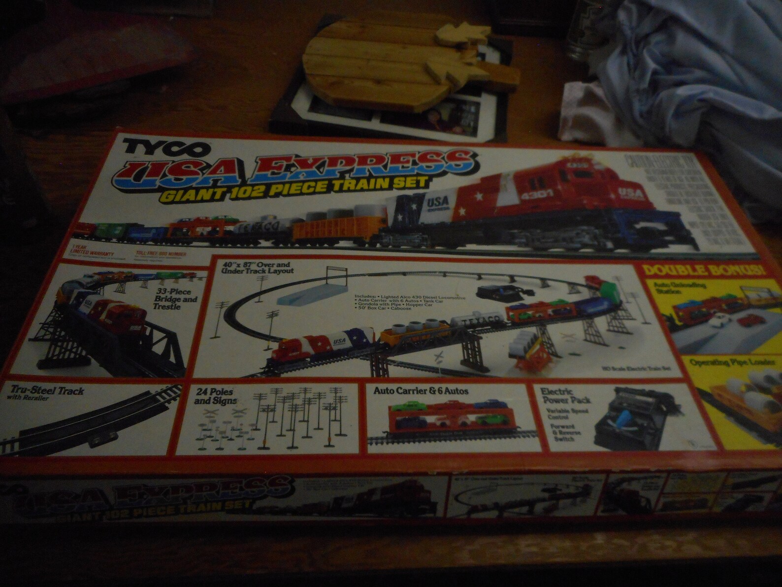 Tyco U S A Express 102 piece train set original box Etsy