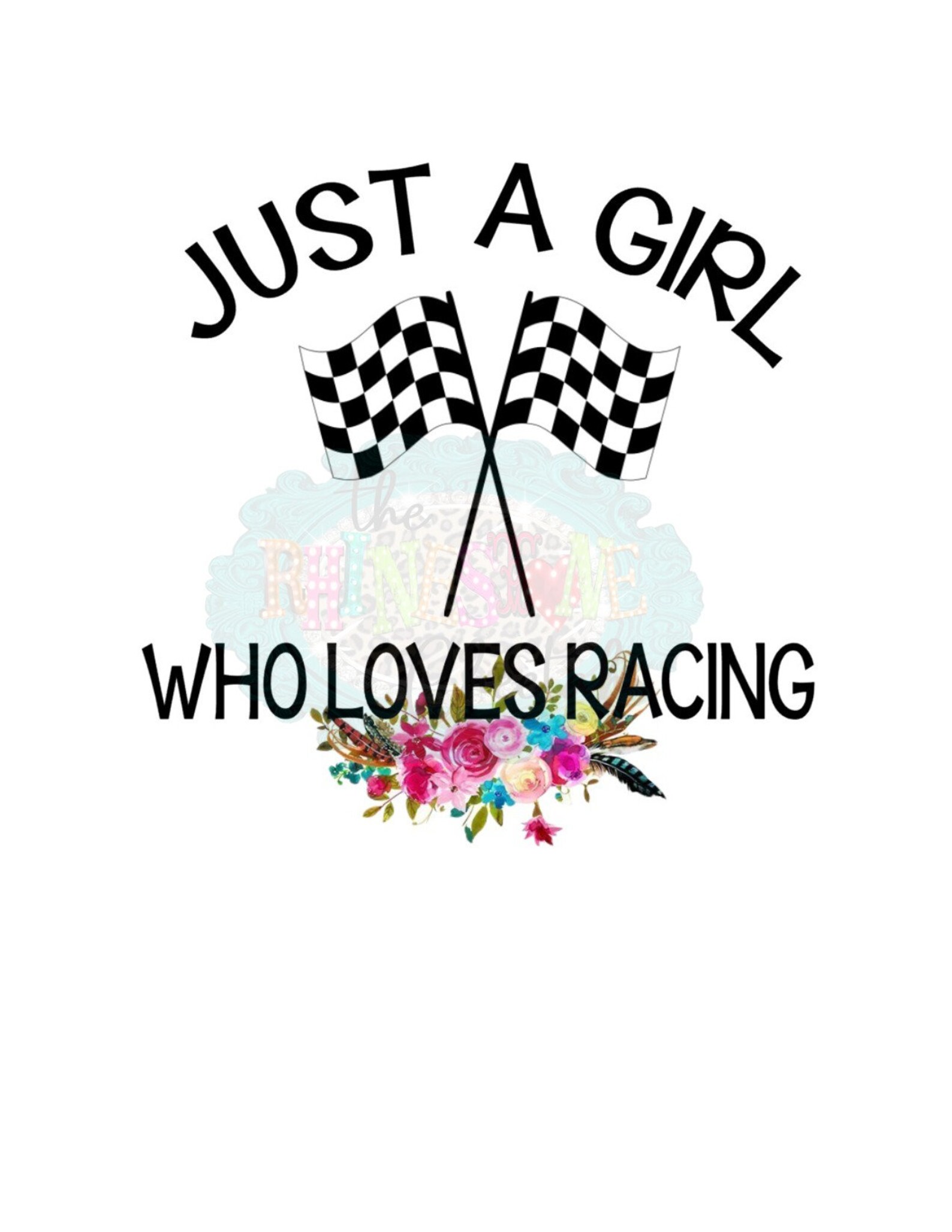Just A Girl Who Loves Racing PNG Instant Download Etsy