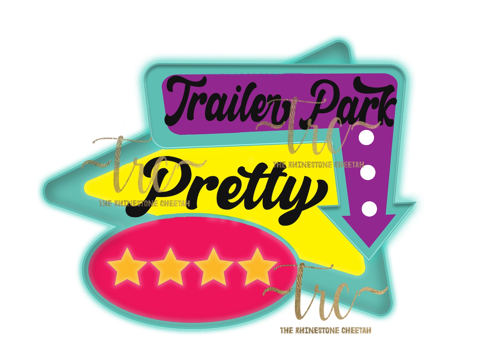 Trailer Park Pretty Marquee Sign PNG Digital Download Etsy
