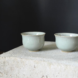 Handmade Ceramic Tea Cups | Jade | 80ml cups set of 2