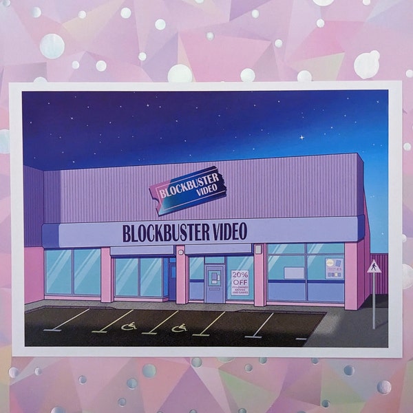 VHS Heaven - Pastel gamer vaporwave aesthetic blockbuster video store A5 Art Print