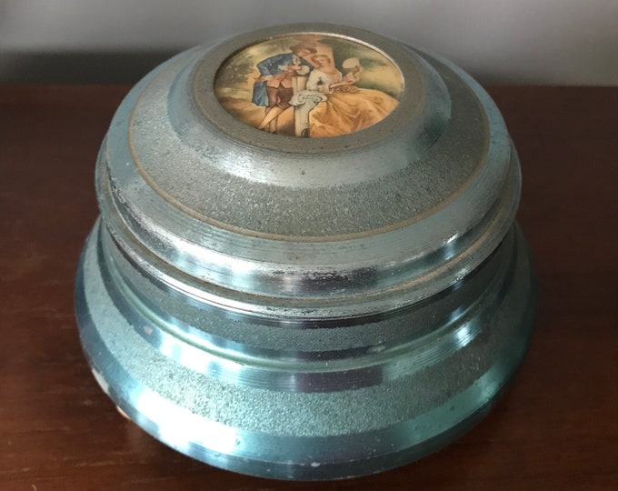 Vintage Music Box Powder Jar works Etsy