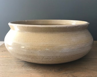 Vintage handmade large  pottery bowl