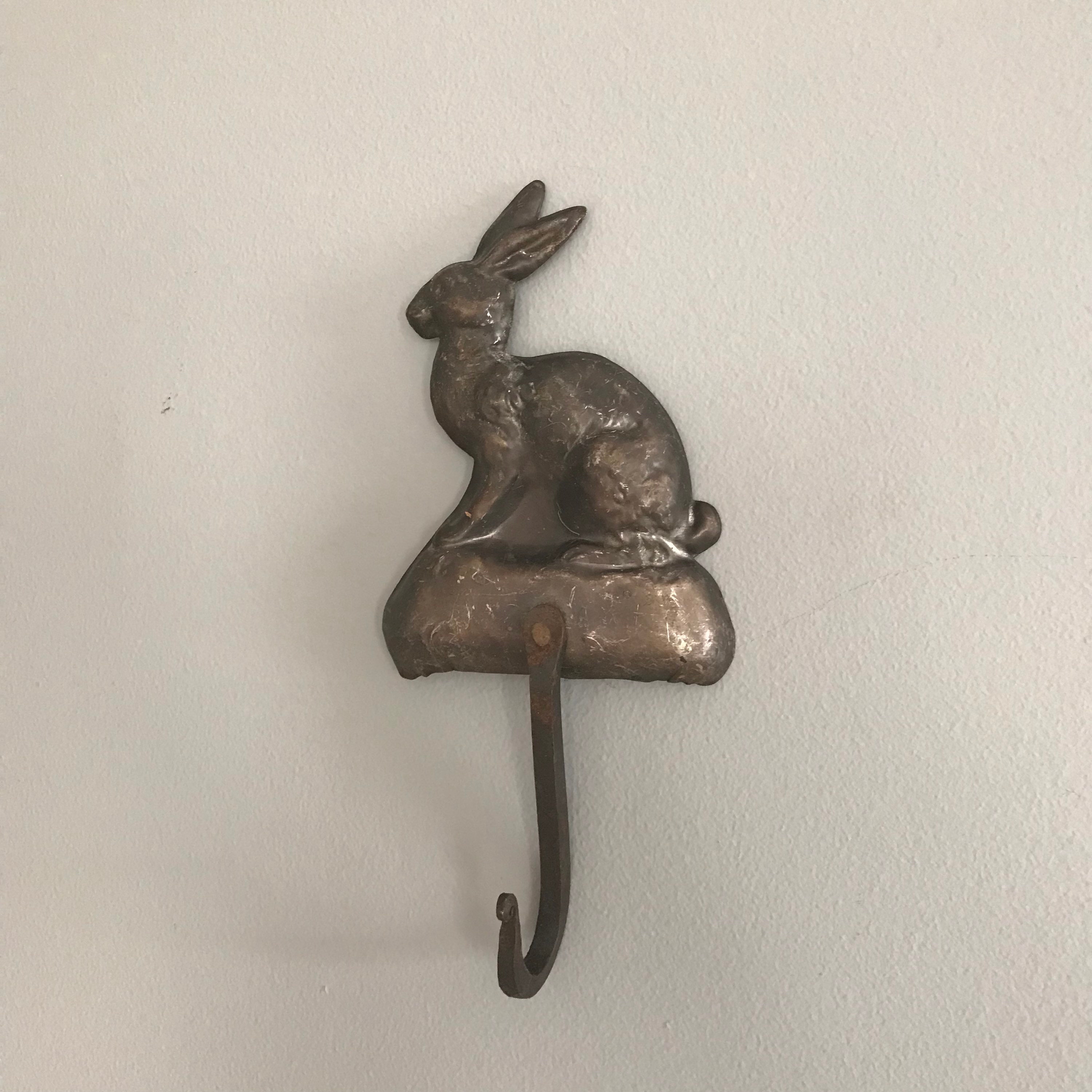 Metal Bunny Rabbit Coat Hook 