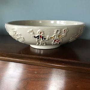 Red Wing USA pottery Dancing Peasants bowl