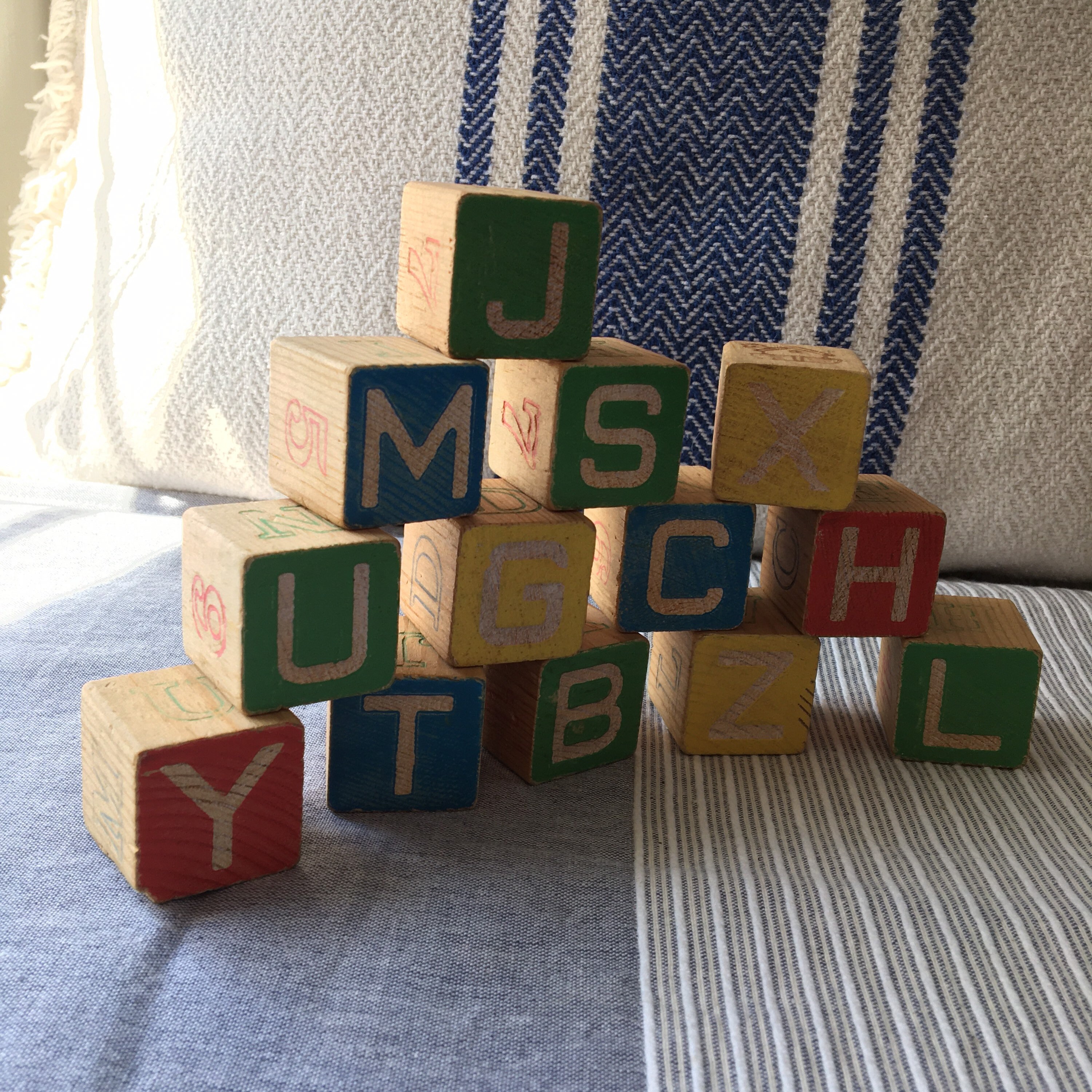 Disney Wood Blocks Vintage Playskool Etsy