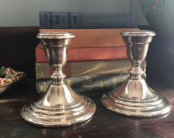 Silverplate Matching Candlestick Holders Gorham YC 3000 Etsy