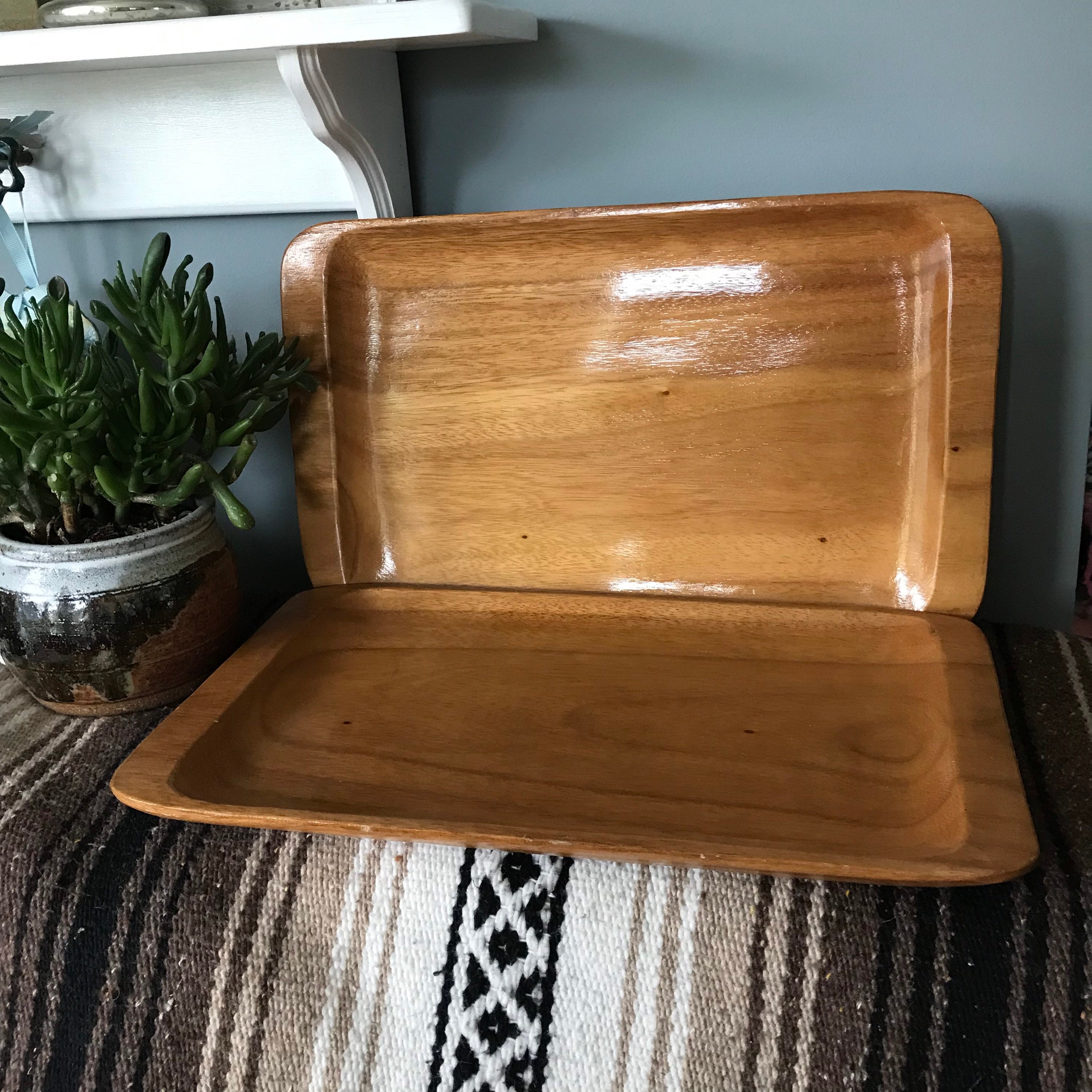 Matching Pair of Wood Trays Etsy