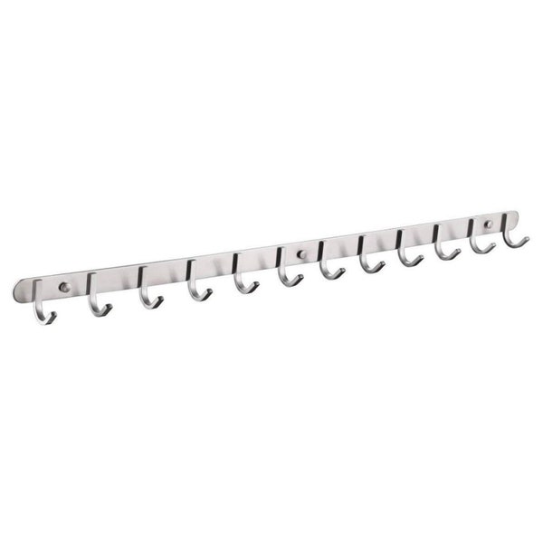 QT Premium Modern Wall Mounted Coat Rack with 12 Square Hooks