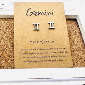 Gemini earrings, gemini earrings,Horoscope Earrings, Astrology Earrings, Zodiac Earrings, Aries, Taurus, Gemini, Scorpio