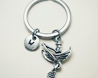 Fishing Keychain, Dad Keychain, Dad Fishing Gift, Fishing Jewelry, Fishing Gifts, Fishing Lover, Fisherman, Fishing Boat
