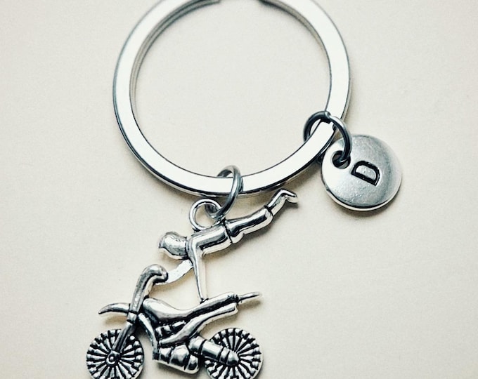 Dirt Bike Keychain, Motorcycle Keychain, Small Minibike Keychain, Birthday Gift, Dirt Gifts