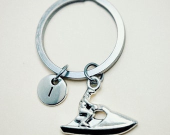 Jet Ski Keychain, Jet Ski Gifts, Snowmobile Keychain, Water Sports, Beach, Snow, Men, Snowmobile, Winter
