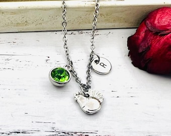 Chicken necklace, chicken jewellery, chicken themed gifts, chicken lover, new chicken, woman chicken necklace, idea chicken