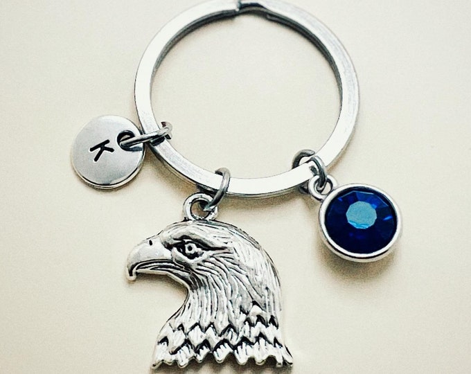 Eagle Gift, Eagle Keychain, Eagle Charm Gift, Eagle Keychain, Eagle Gift for Him, Eagle Birthday Gift, Animal, American, Hawk, Hawk Gift