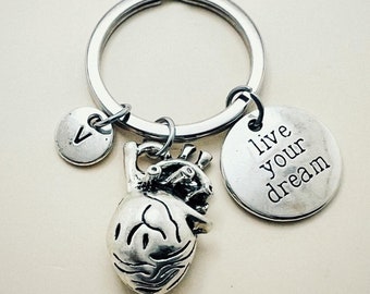 Cardiology Keychain, Cardiology Keychain, Doctor Key, Doctor Keychain, Cardiologist Gift, Human Heart, Anatomical Heart, Doctor, Medicine