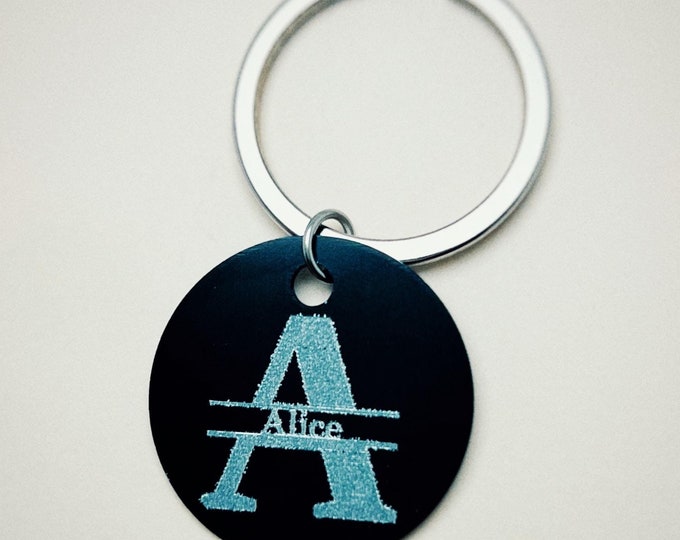 Personalized Initial Keychains, Personalized Letter Name Keychain Gift, Keychain Gift, Personalized Engraved Keychain