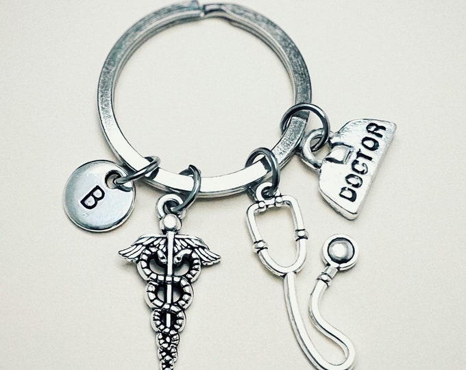 Doctor gift, physician Gift, Doctor graduation, Doctor Keychain, Medical student, Medicine, Doctor keyring, physician, medical practitioner