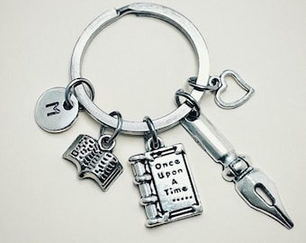 Reader Gift, Author Gift, Writer Gift, Reader Keychain, Author Keychain, Writer Keychain, Reading. Lover of the book, 