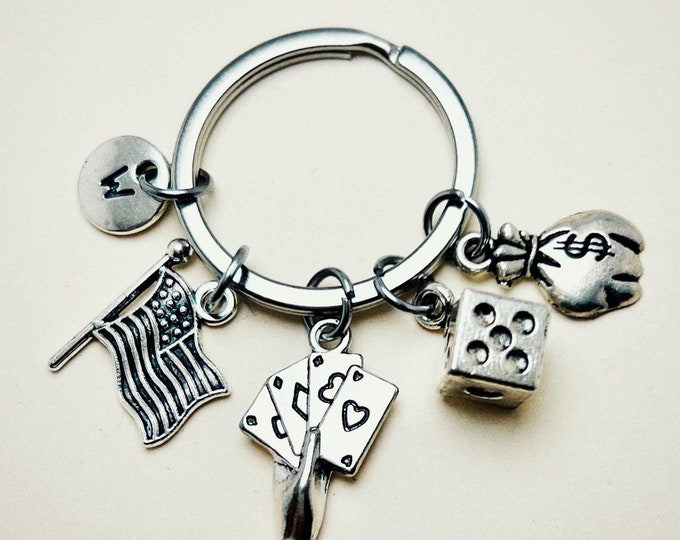 Las Vegas Keychain, Las Vegas Gift, Trip to Las Vegas, Tourist, Las Vegas Vacation, Gambling, Lottery, Poker