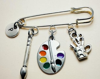Gift for painter, painter pin, Painter pin, Painting lesson, Art teacher, Art student, Art degree, Art lesson, Artist