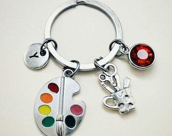 Art Teacher Gifts, Art Keychain, Gift for Art Teacher, Personalized Art gift, Art Student, Art Lover, Artist, Painter,
