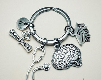 Psychology Graduate Keyring, Psychiatry Keyring, Psychiatrist, Psychologist Keyring, Degree Keyring, 2020, Masters Keyring, Celebration Gift