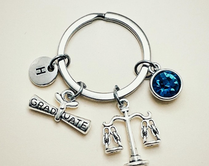 Law Student Gift, Justice Keychain, Scales of Justice Keyring, Law Graduate Gift, Libra , Lawyer Gift, Attorney, Legal, Lawyer, Solicitor