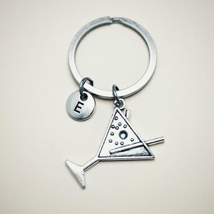 Cocktail Keyring Keychain, Pull, Cocktail Gift, Bartender Gift, Bartender Keyring, Drink Connoisseur, Food Lover Gift, Friend Gift,