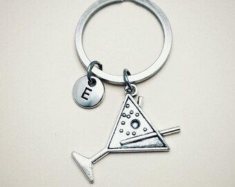 Cocktail Keyring Keychain, Pull, Cocktail Gift, Bartender Gift, Bartender Keyring, Drink Connoisseur, Food Lover Gift, Friend Gift,