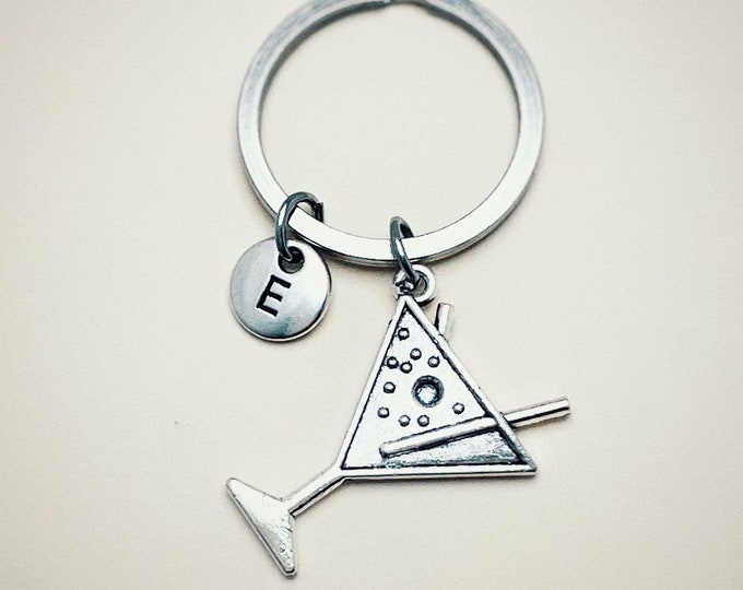 Cocktail Keyring Keychain, Pull, Cocktail Gift, Bartender Gift, Bartender Keyring, Drink Connoisseur, Food Lover Gift, Friend Gift,