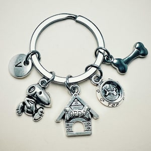 Snoopy en Woodstock sleutelhanger, shultz sleutelhanger, Snoopy sleutelhanger, kleine hond, Snoopy's huis, bot, cartoon