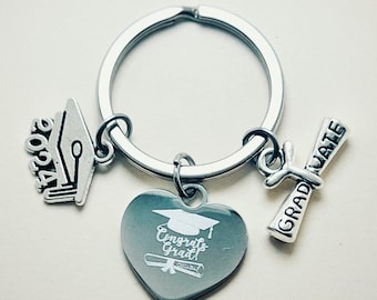 Graduation keychain gifts for graduation, graduation 2024, personalized gifts, engraved graduation keychains