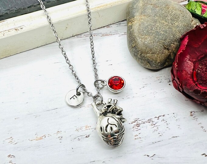 Anatomical Heart Necklace, 3D Anatomical Heart, Heart Necklace, Real Heart Pendant, Realistic Heart, Human Heart, Cardiology, Heart Jewelry
