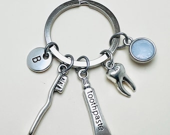 Dentist gift, Dentist graduation, Dentist keychain, Dental Nurse, Dental instruments, Tooth, Toothpaste, Tooth brush, Teething, hygienist