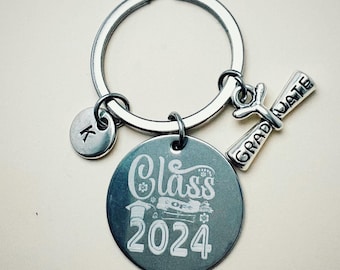 Graduation Keychain, Personalized Graduation Keychain, Graduation Gifts, Engraved Graduation Gifts, 2024 Graduation, 2024 Graduation Gifts,