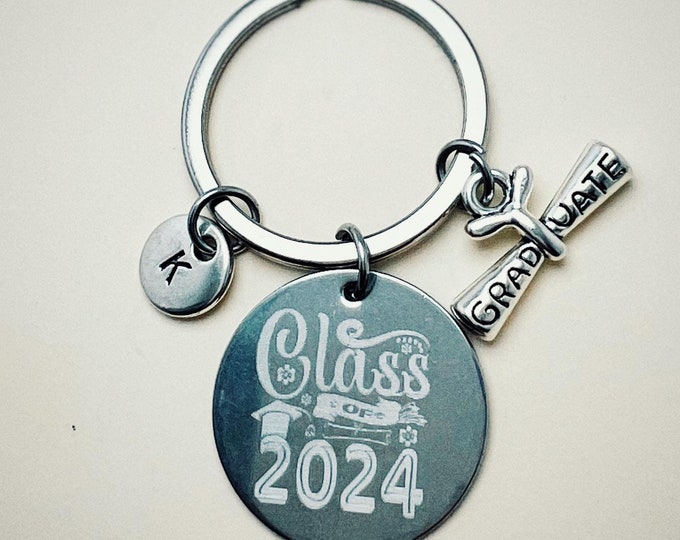Graduation Keychain, Personalized Graduation Keychain, Graduation Gifts, Engraved Graduation Gifts, 2024 Graduation, 2024 Graduation Gifts,