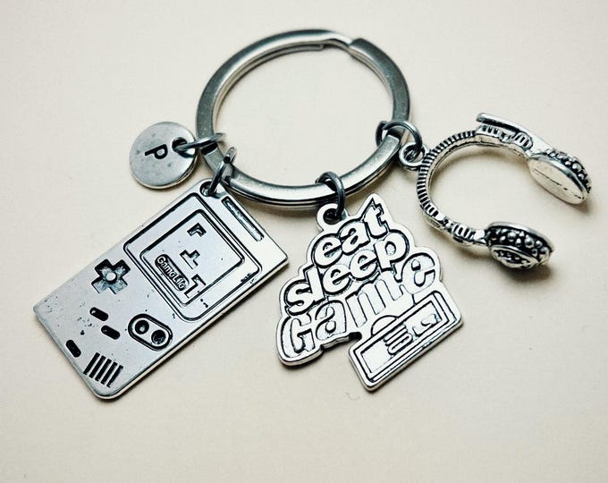 Nerdy keychain, gameboy keychain, computer gamer keychain, gameboy gamer, game lover gift, nerdy gamer, tech gift,