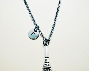 Microphone Necklace, Microphone Jewelry, Music Lover Gift, Music Necklace, Singer Necklace, DJ Jewelry, Musician Gift, Birthday,