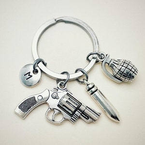 Grenade Keychain, Small Grenade Keychain, Grenade Zipper Pull, Gift for Veteran, Gift for Serviceman, Military Keychain, Unique Gift
