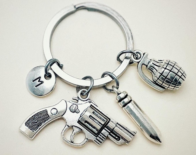 Grenade Keychain, Small Grenade Keychain, Grenade Zipper Pull, Gift for Veteran, Gift for Serviceman, Military Keychain, Unique Gift