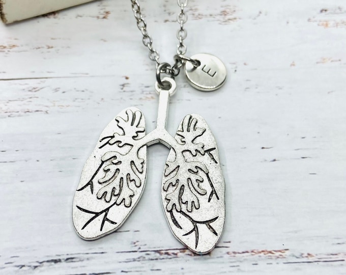 Human Lungs Necklace Scientific Necklace, Biology Charm Necklace, Anatomical, Anatomy Necklace, Lungs Jewelry, Anatomy Jewelry Biology Gift