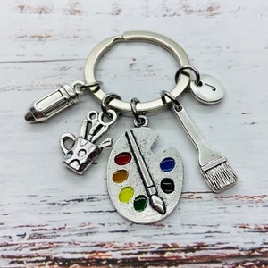 Painter gift, painter keychain, painter keychain, gift for painter, painting class, art teacher, art student, art degree, art class, artist