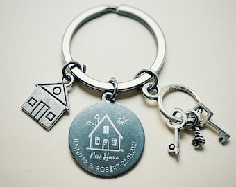 New Home Gift, New Home Gift, First Home Keychain, New Home Gift, Housewarming Gift, Moving Gift, Personalized Keychain