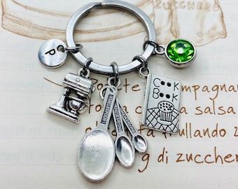 Baking Gifts, Cooking Gifts, Baking Keyring, Baking Keychain, Chef Gifts, Chef Keyrings, Baker Gift, Baker Birthday, Cupcake,Cooking,Muffin