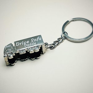Porte-clés personnalisé pour chauffeur de camion, porte-clés pour une conduite sûre, porte-clés personnalisé pour papa, porte-clés personnalisé pour camion,