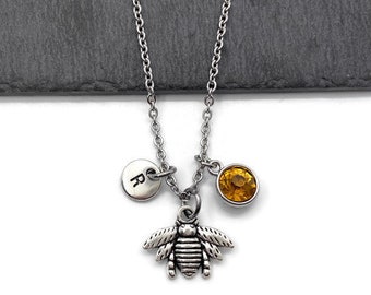 Bee Necklace, Bee Charm Necklace, bee bracelet, honey Necklace,Honey bee Jewelry, Bumble Bee Gift,Bumble Bee Jewelry, Gift