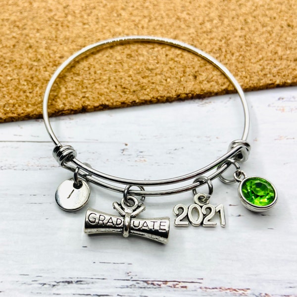 Pulsera graduada, joyería de graduación, joyería de graduación 2020, hermana, hija, mejor amiga, clase de 2020, colegio, universidad,escuela